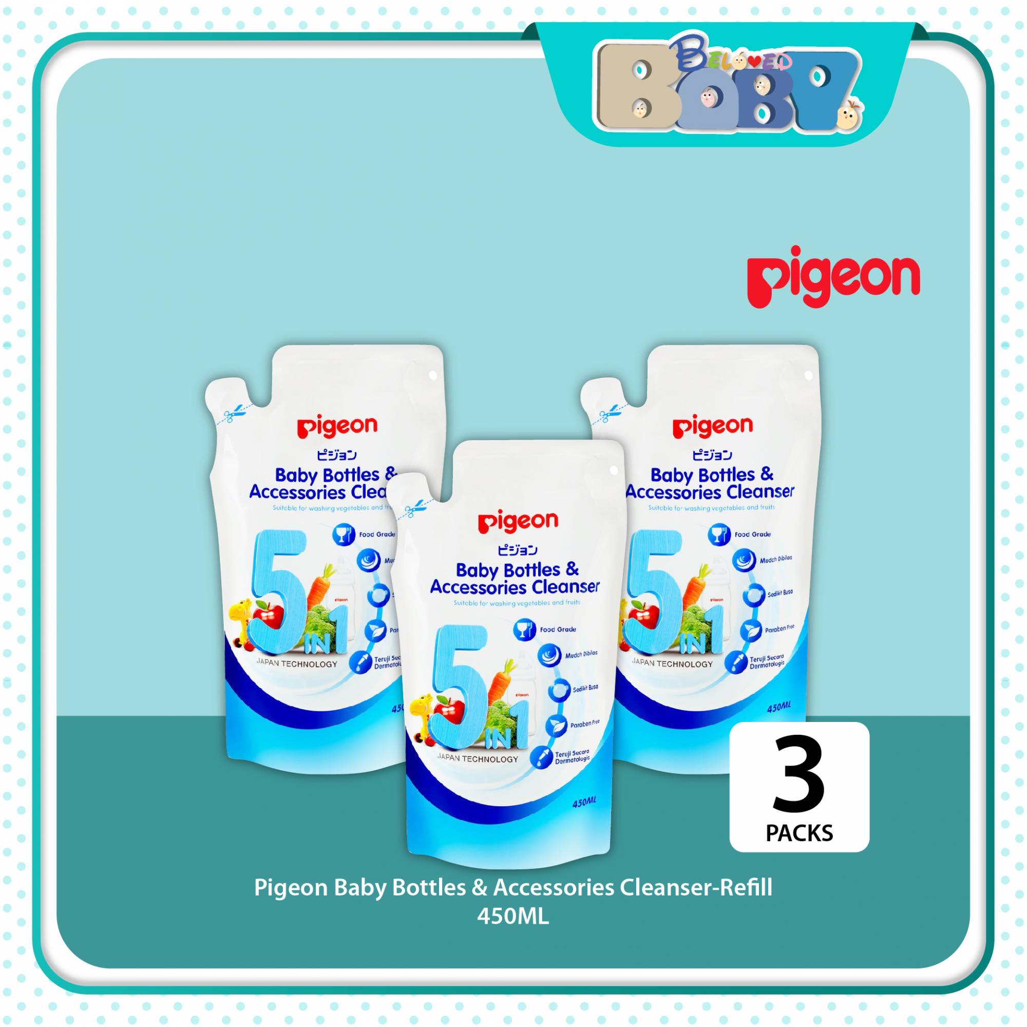 Pigeon Baby Bottle & Accessories Cleanser Bottle Liquid Cleanser Refill