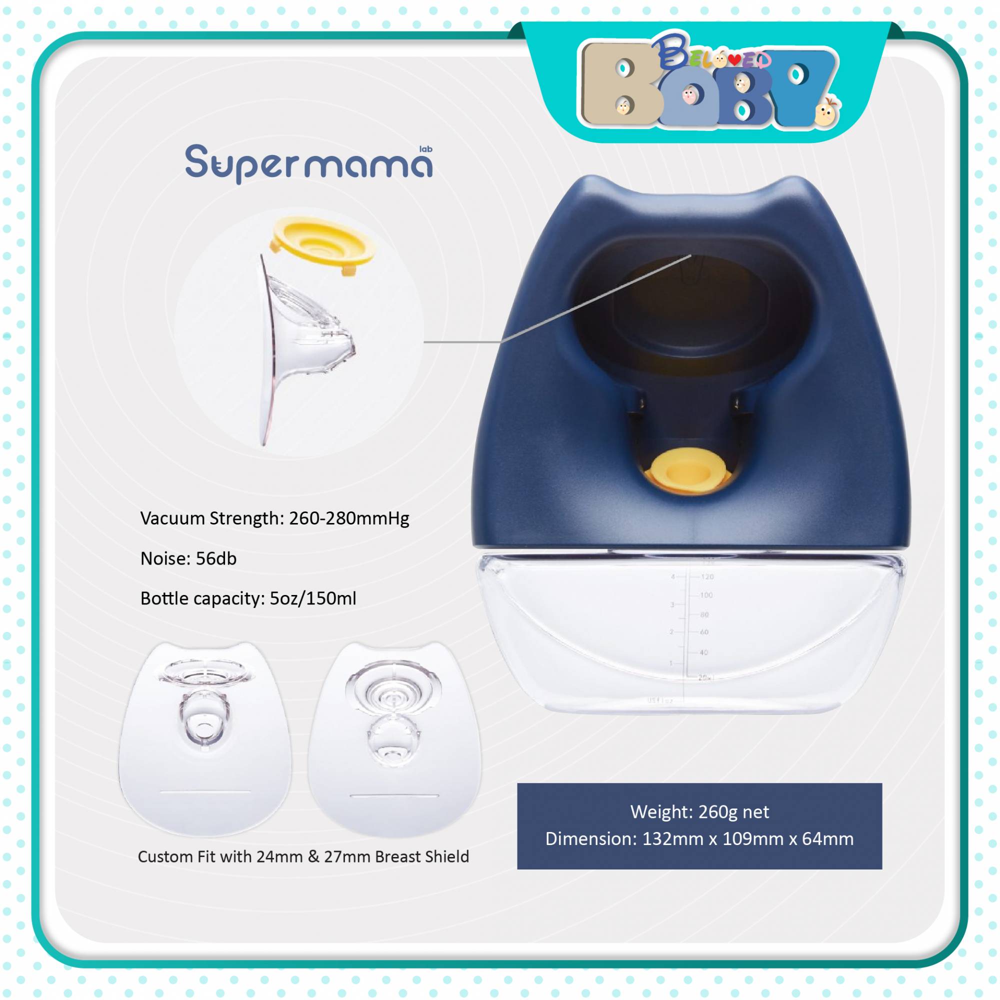 Supermama Air Plus Wearable Breast Pump with Remote
