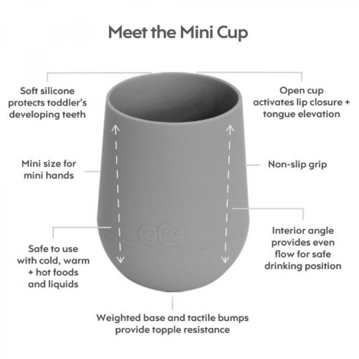 ezpz Mini Cup + Straw Training System Silicone Cup (12+ Months)