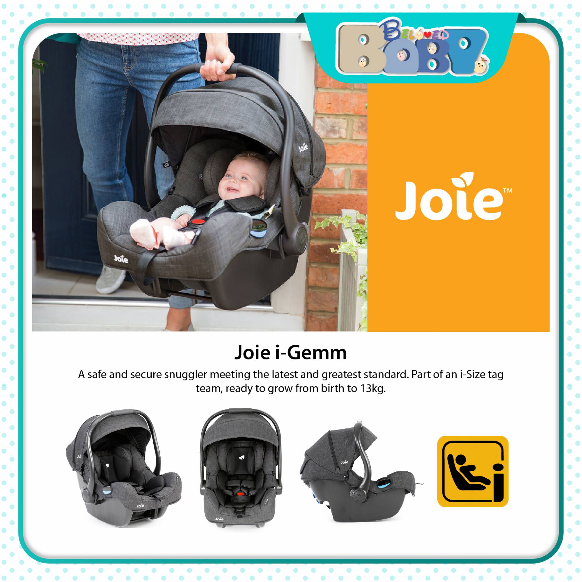 Joie iGemm 2 Infant Carrier Car Seat iSize