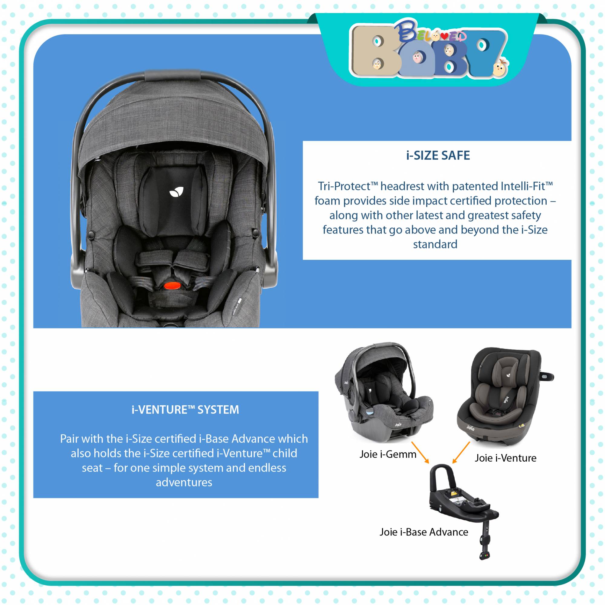 Joie iGemm 2 Infant Carrier Car Seat iSize