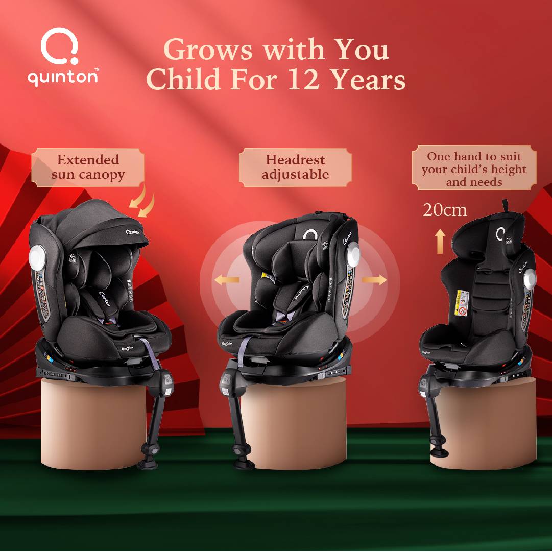 Quinton One Spin+ 360 Convertible Car Seat (Seat Belt or Isofix) 036kg
